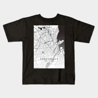 Copenhagen Denmark City Map Kids T-Shirt